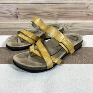 Abeo Sandals Womens Narrow‎ 8 Yellow Leather Bio System Comfy